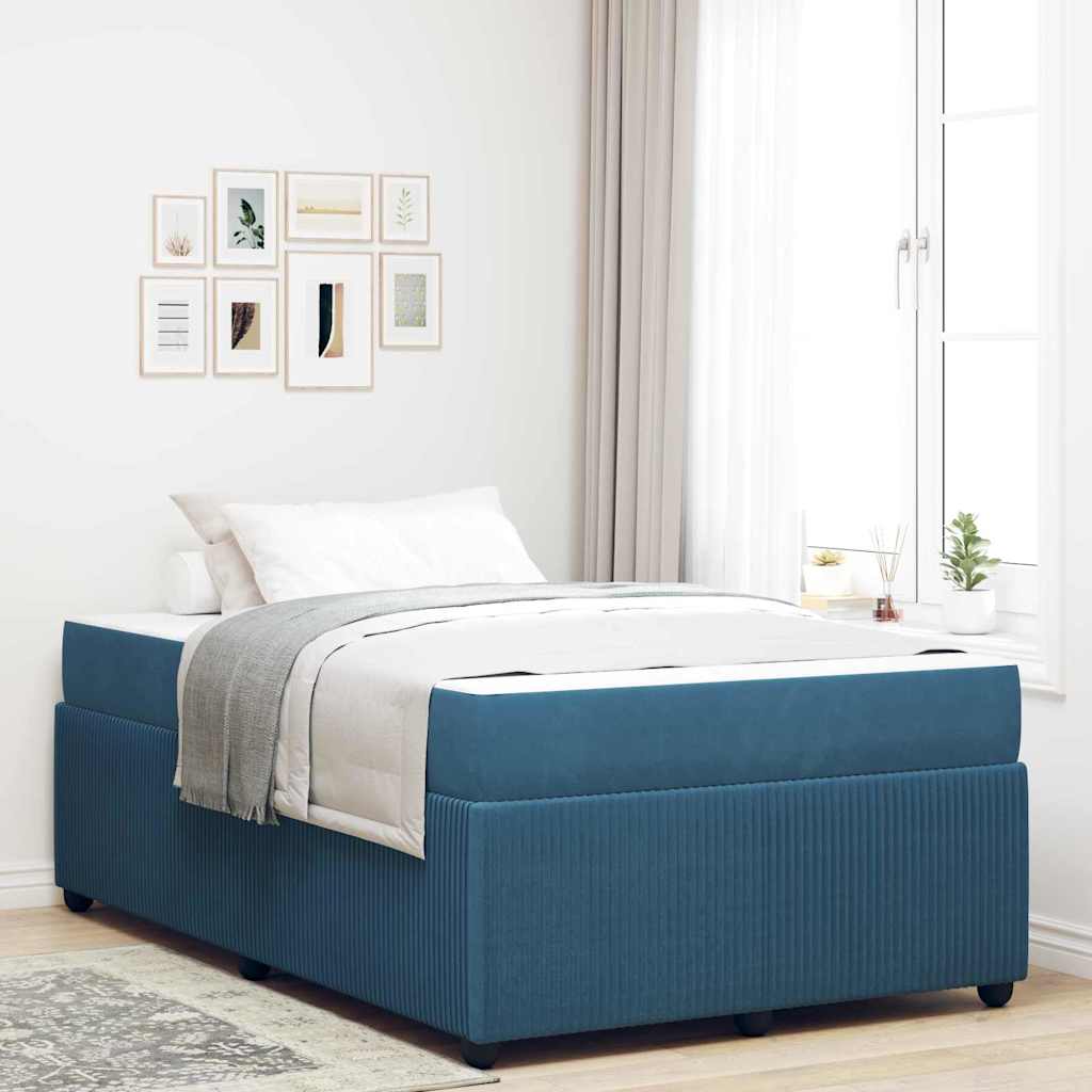 vidaXL Estructura de cama Azul 120 x 200 cm tela