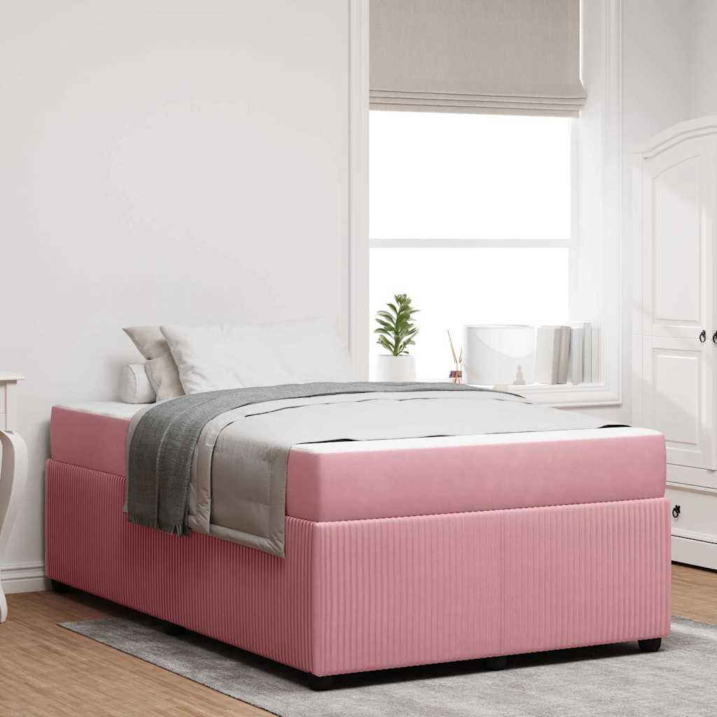 vidaXL Estructura de cama Rosa 120 x 200 cm tela