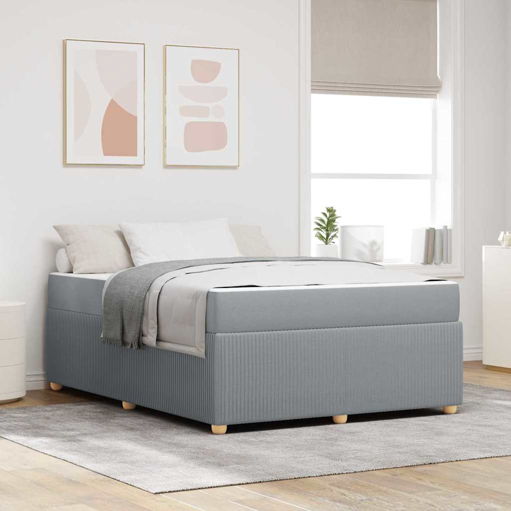 vidaXL Estructura de cama Gris Claro 140 x 200 cm tela