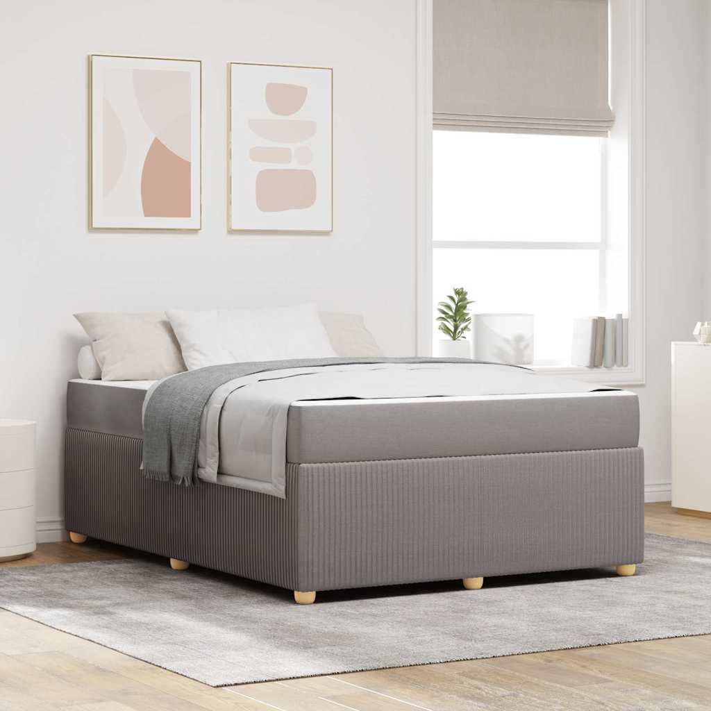 vidaXL Estructura de cama Taupé 140 x 200 cm tela