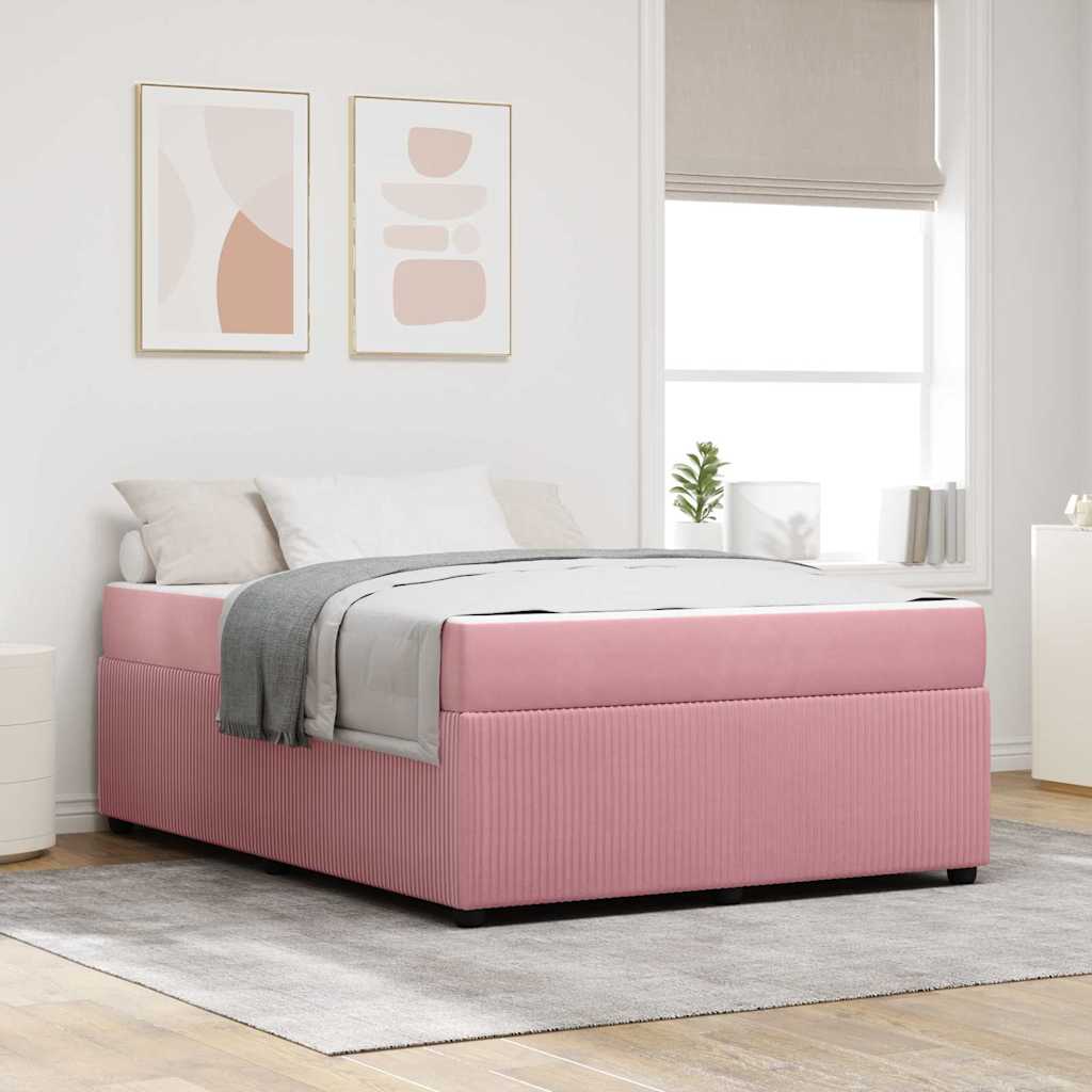 vidaXL Estructura de cama Rosa 160 x 200 cm tela
