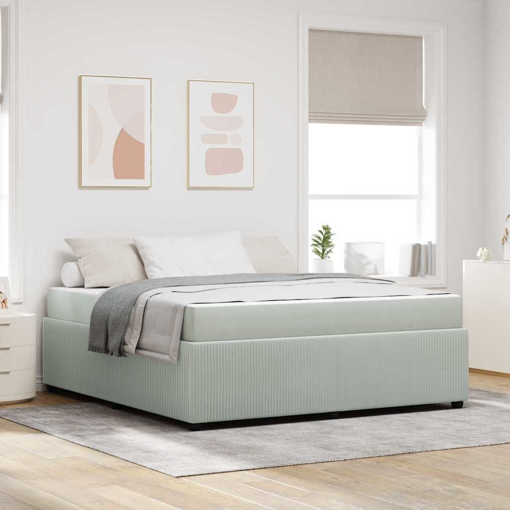 vidaXL Estructura de cama Gris Claro 180 x 200 cm tela
