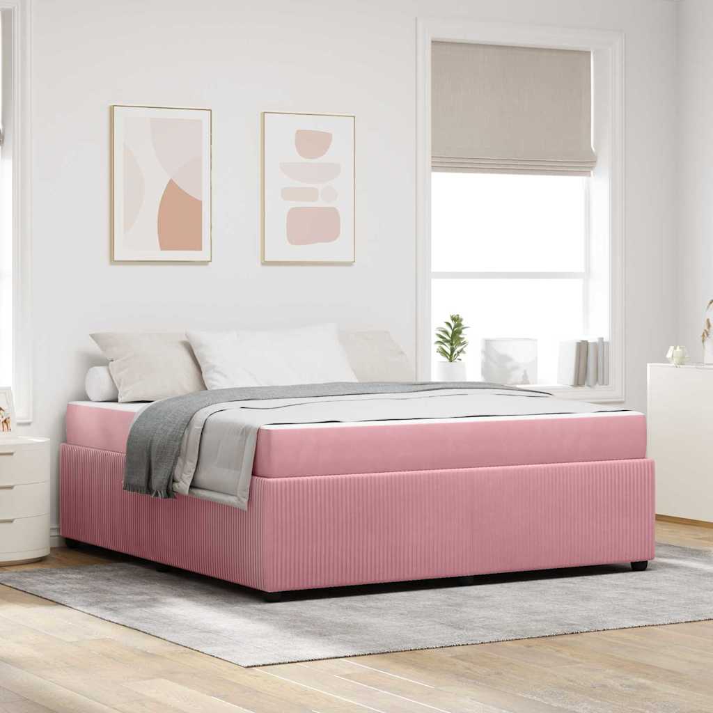 vidaXL Estructura de cama Rosa 180 x 200 cm tela