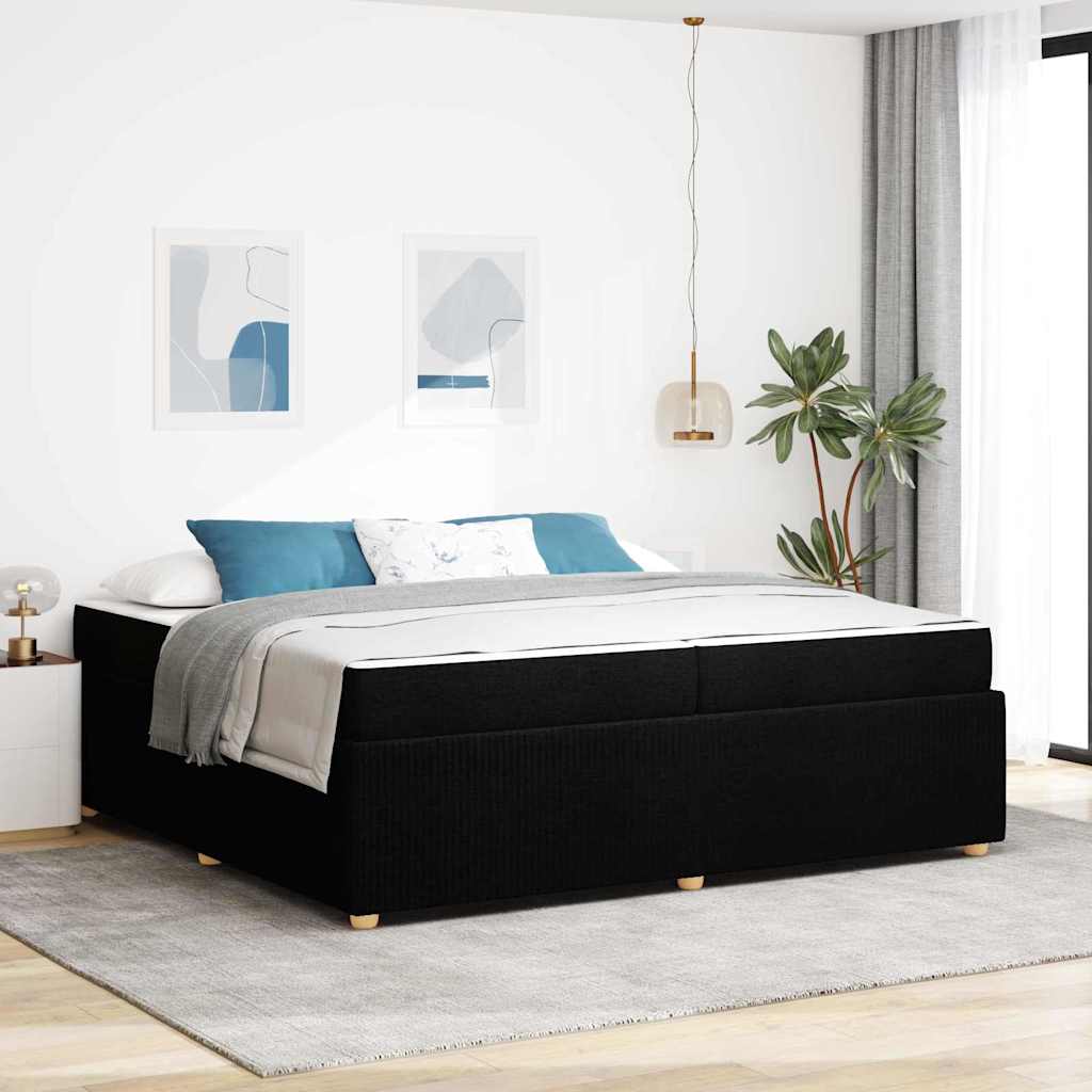 vidaXL Estructura de cama Negro 200 x 200 cm tela