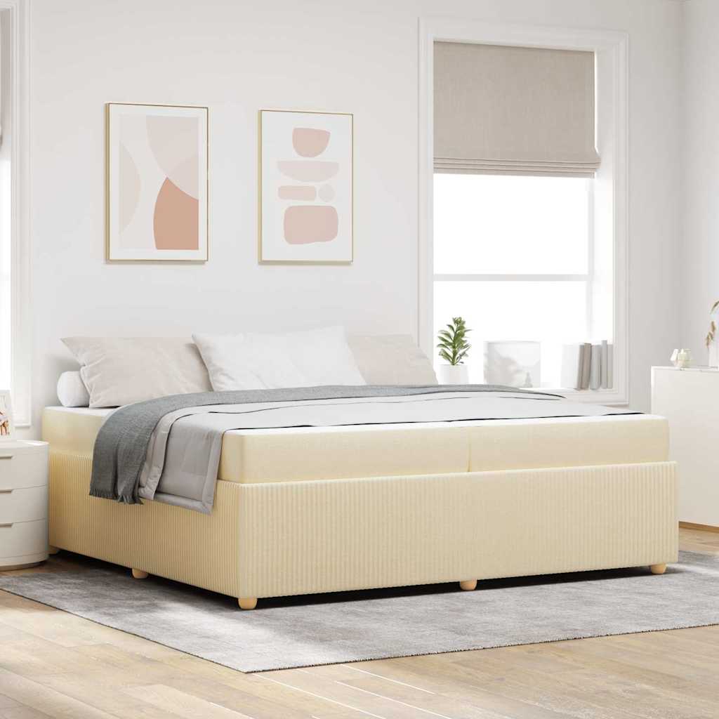vidaXL Estructura de cama Crema 200 x 200 cm tela