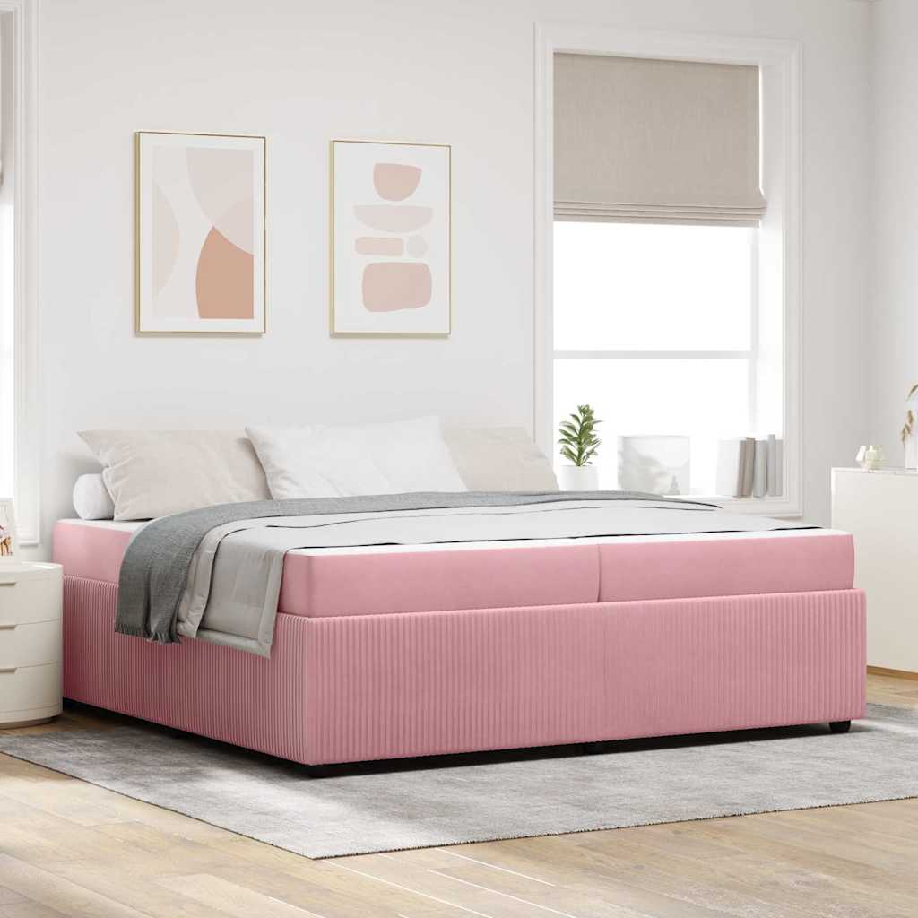 vidaXL Estructura de cama Rosa 200 x 200 cm tela