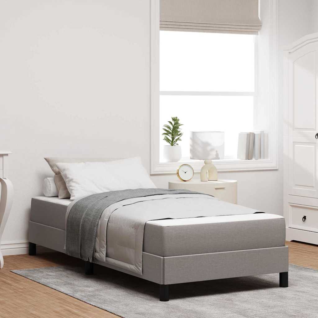 vidaXL Cama tipo Box Spring Taupé 90 x 200 cm tela