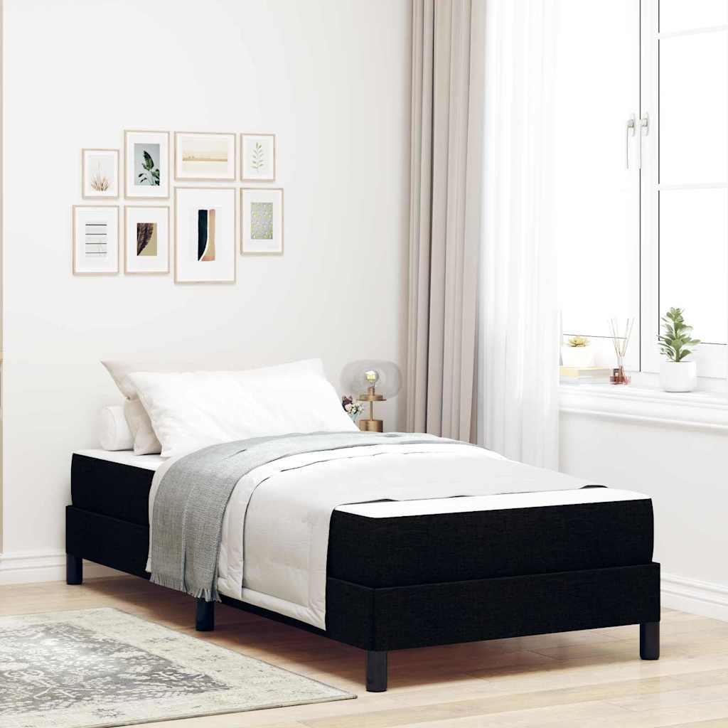 vidaXL Cama tipo Box Spring Negro 100 x 200 cm tela