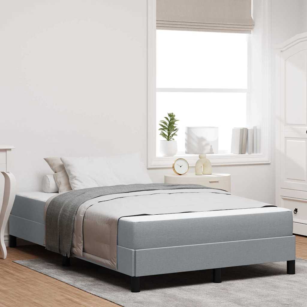 vidaXL Cama tipo Box Spring Gris Claro 120 x 190 cm tela