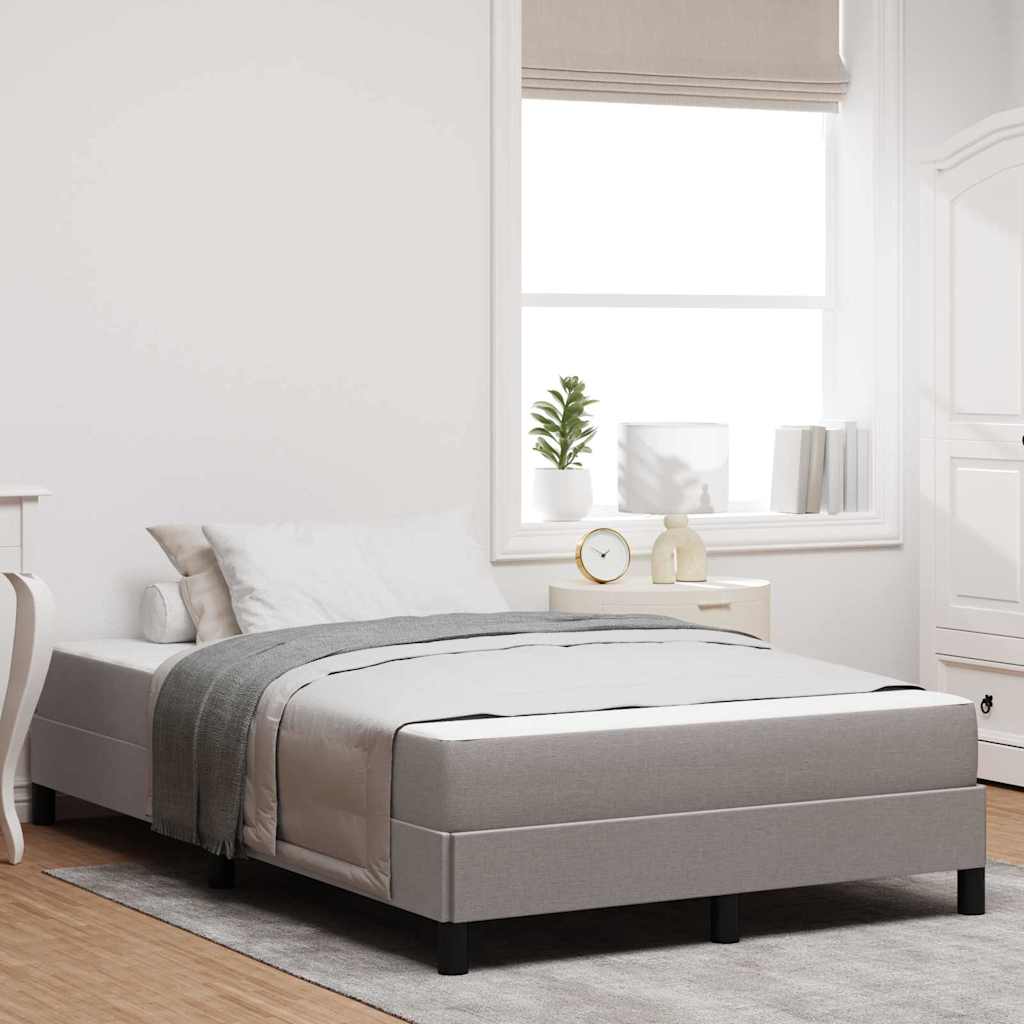 vidaXL Cama tipo Box Spring Taupé 120 x 200 cm tela