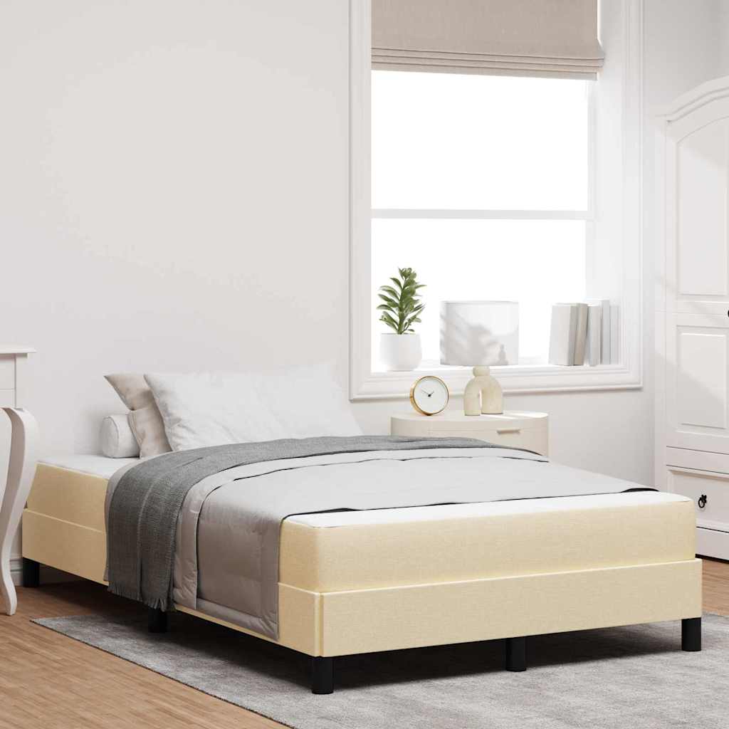vidaXL Cama tipo Box Spring Crema 120 x 200 cm tela