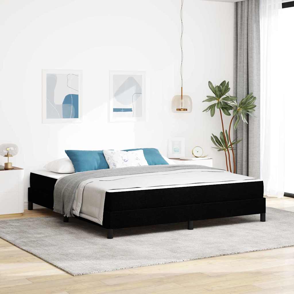 vidaXL Cama tipo Box Spring Negro 180 x 200 cm tela