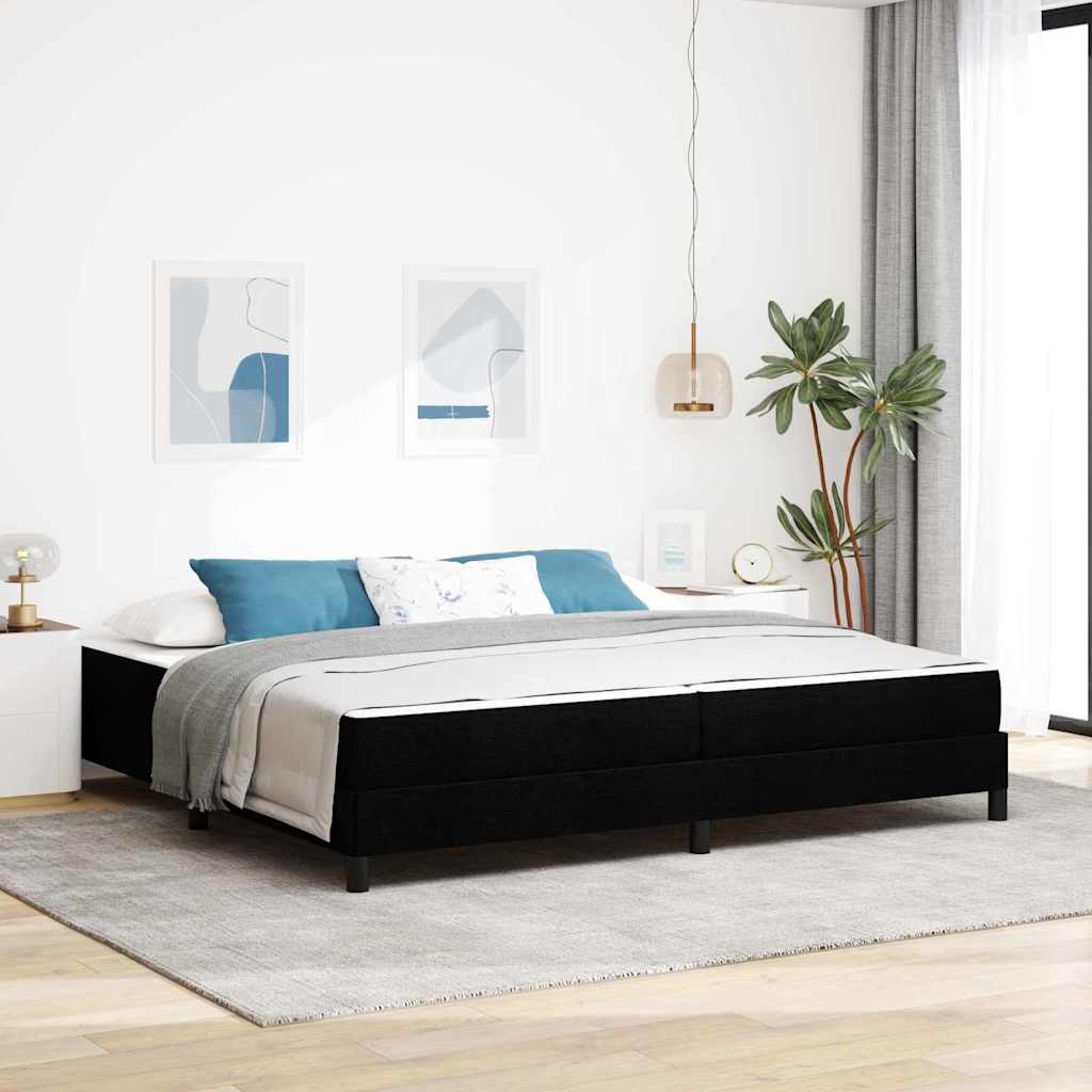 vidaXL Cama tipo Box Spring Negro 200 x 200 cm tela