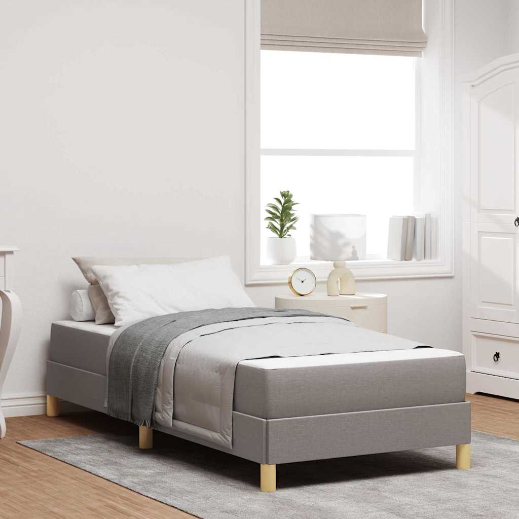 vidaXL Cama tipo Box Spring Taupé 100 x 200 cm tela