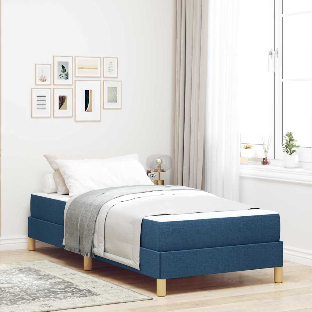 vidaXL Cama tipo Box Spring con colchón Azul 100 x 200 cm tela