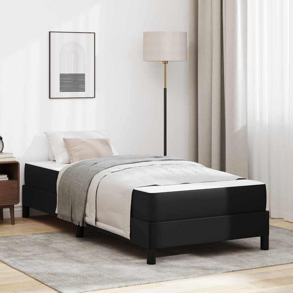 vidaXL Estructura de cama con colchón Negro 100 x 200 cm tela