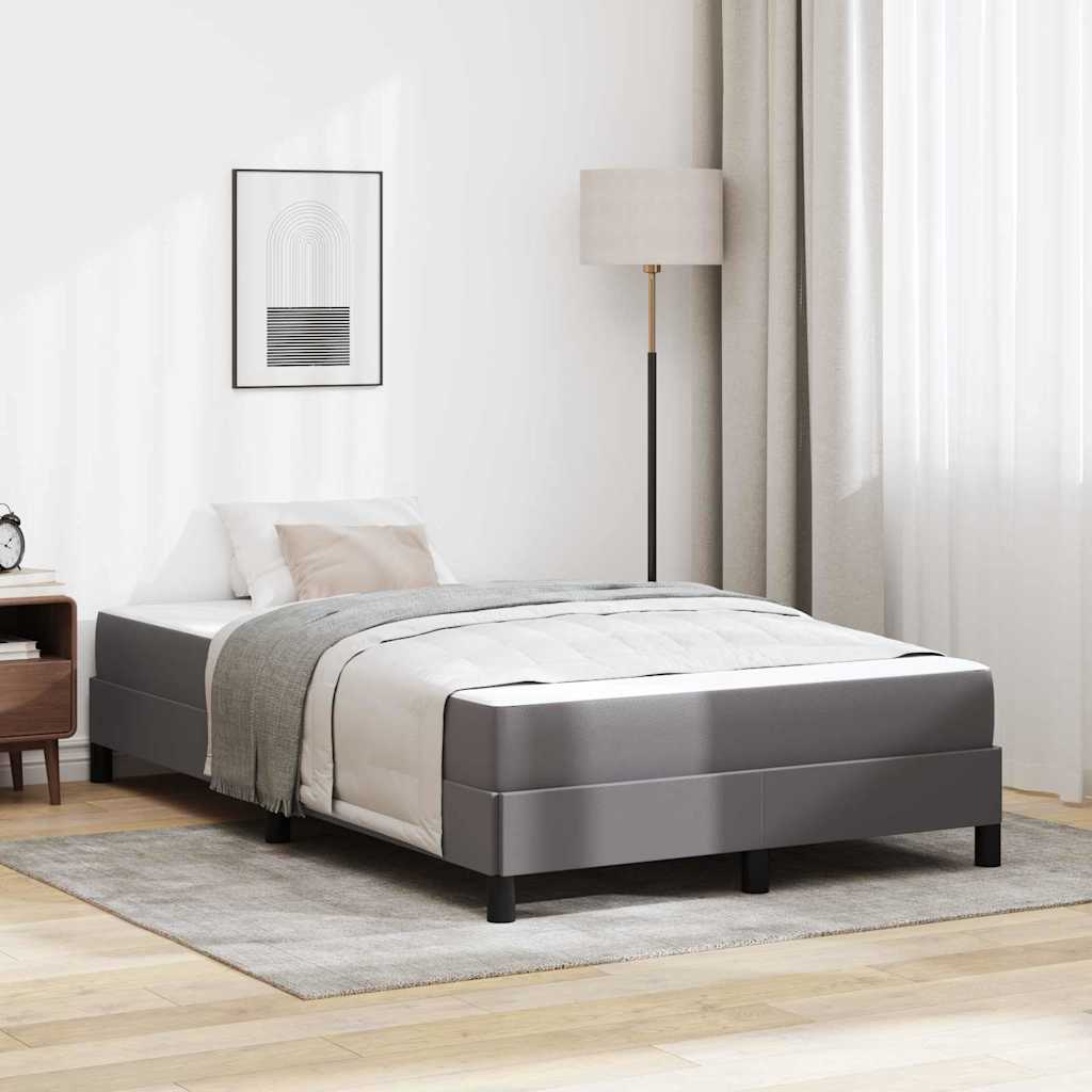 vidaXL Estructura de cama con colchón Gris 120 x 190 cm tela
