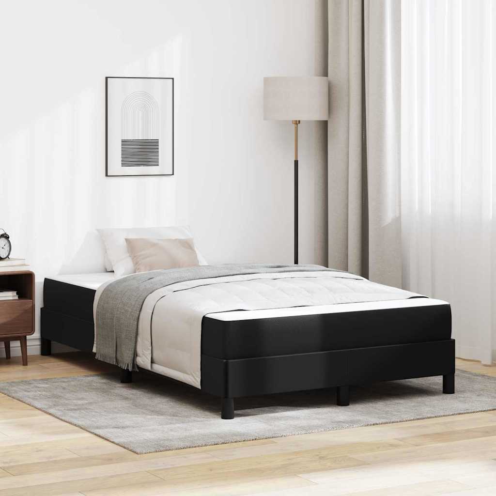 vidaXL Estructura de cama con colchón Negro 120 x 200 cm tela