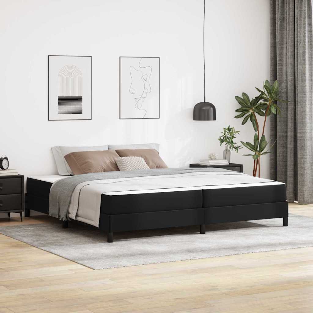 vidaXL Estructura de cama con colchón Negro 200 x 200 cm tela