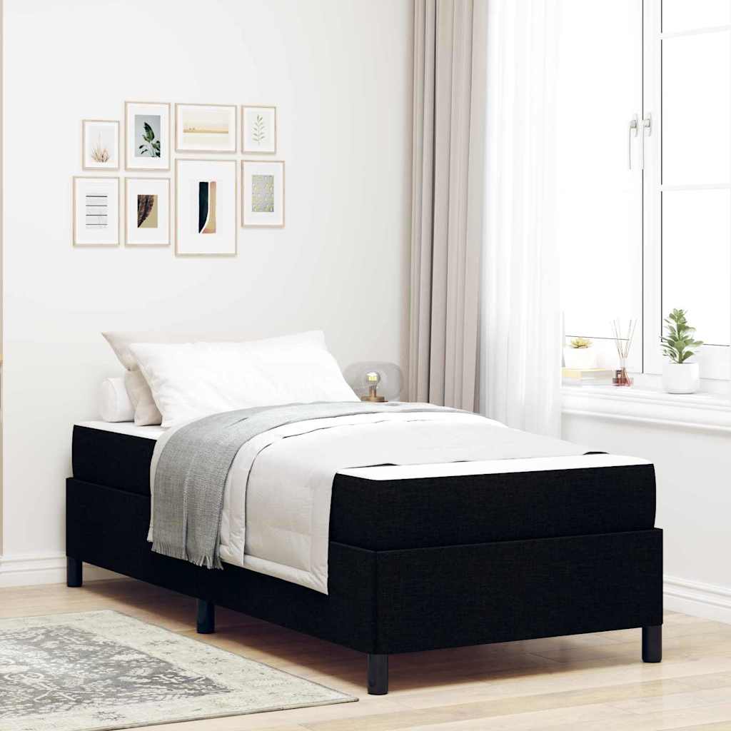 vidaXL Cama tipo Box Spring Negro 100 x 200 cm tela