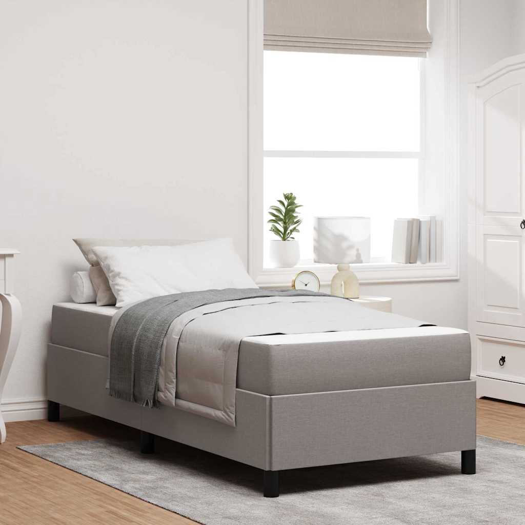 vidaXL Cama tipo Box Spring Taupé 100 x 200 cm tela