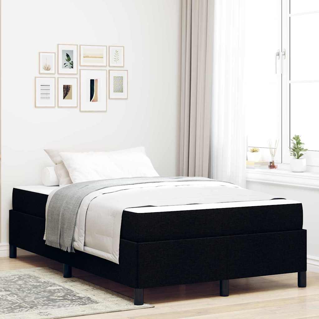 vidaXL Cama tipo Box Spring Negro 120 x 200 cm tela