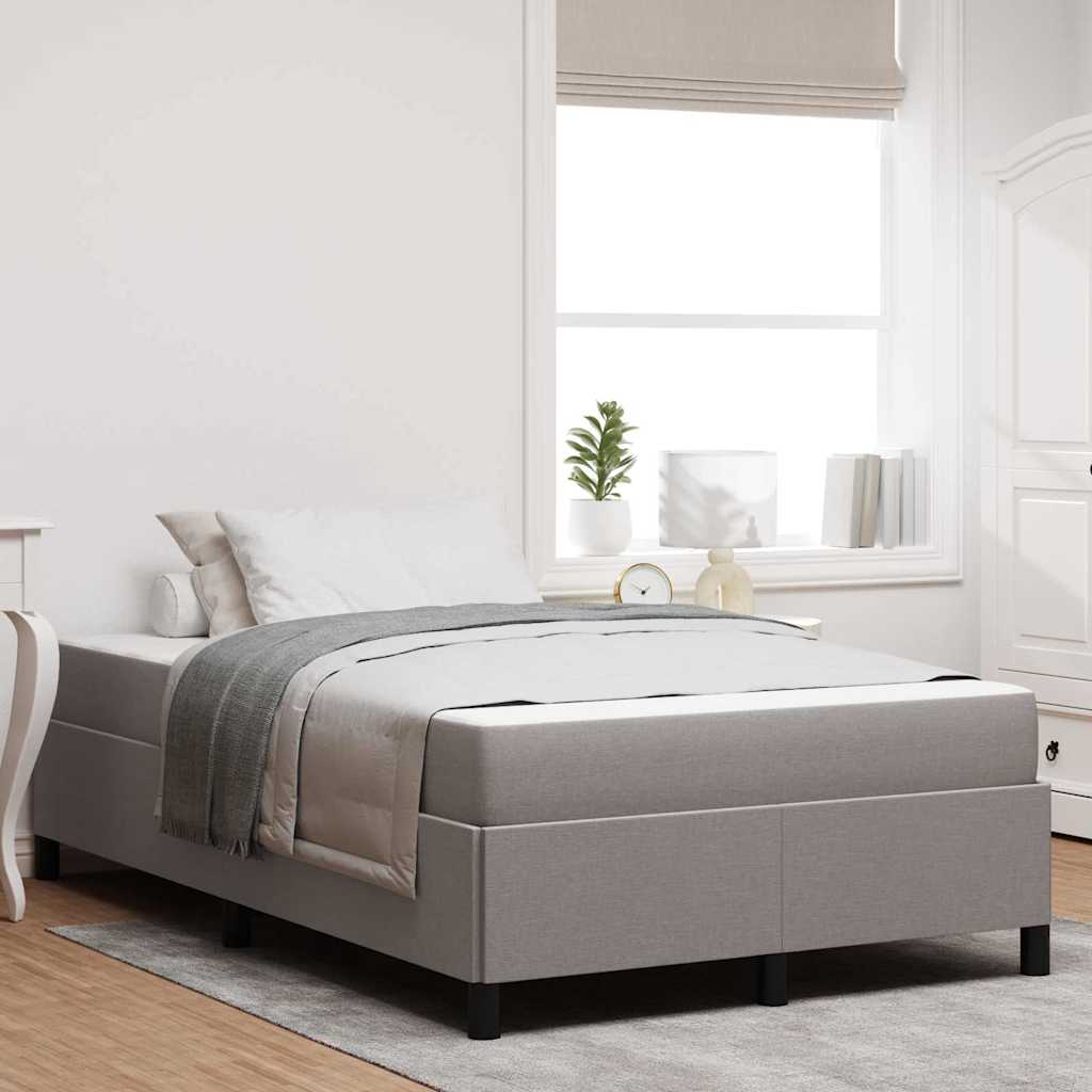 vidaXL Cama tipo Box Spring Taupé 120 x 200 cm tela