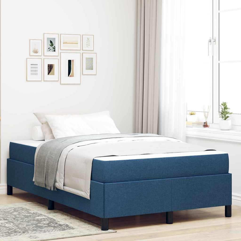 vidaXL Cama tipo Box Spring Azul 120 x 200 cm tela