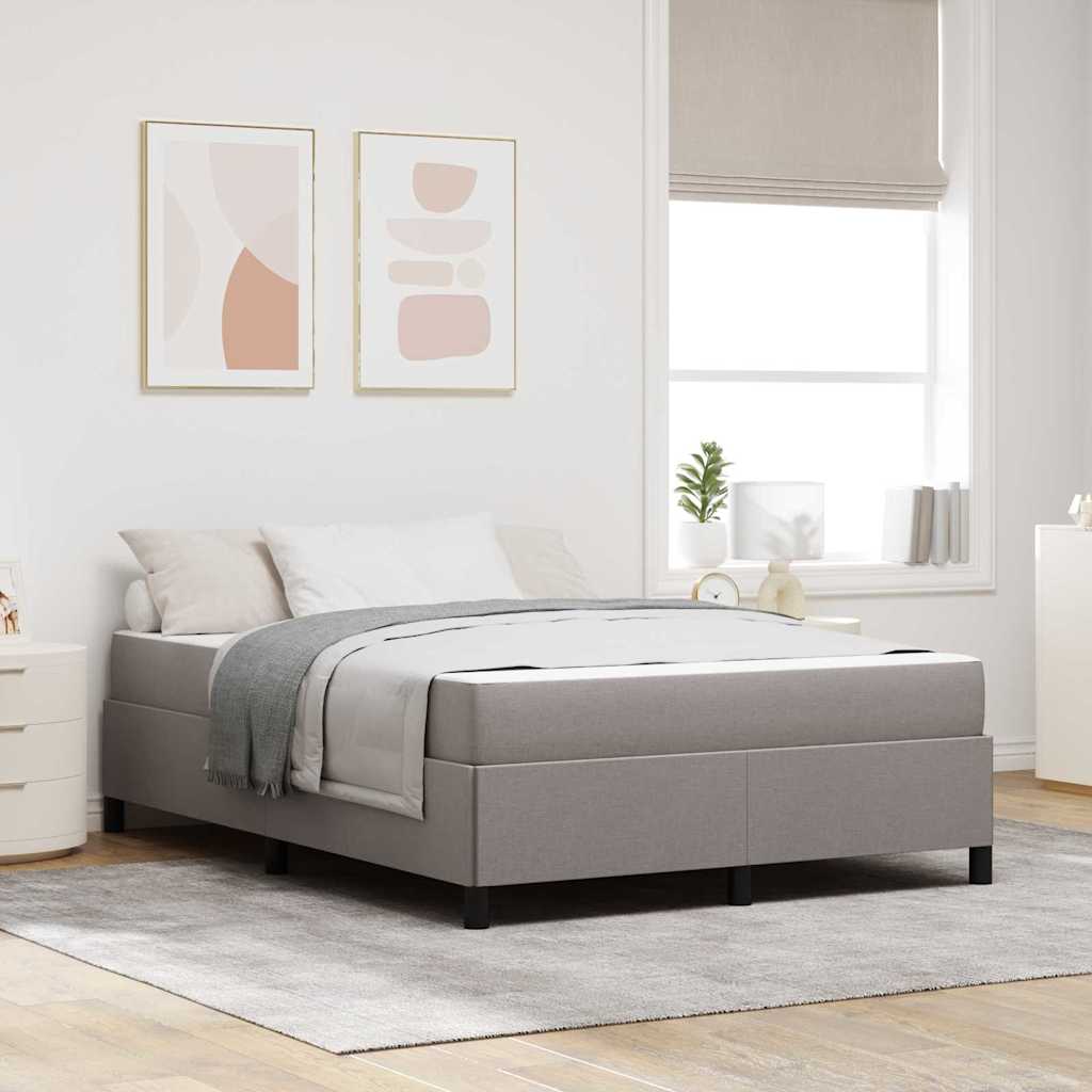 vidaXL Cama tipo Box Spring Taupé 160 x 200 cm tela
