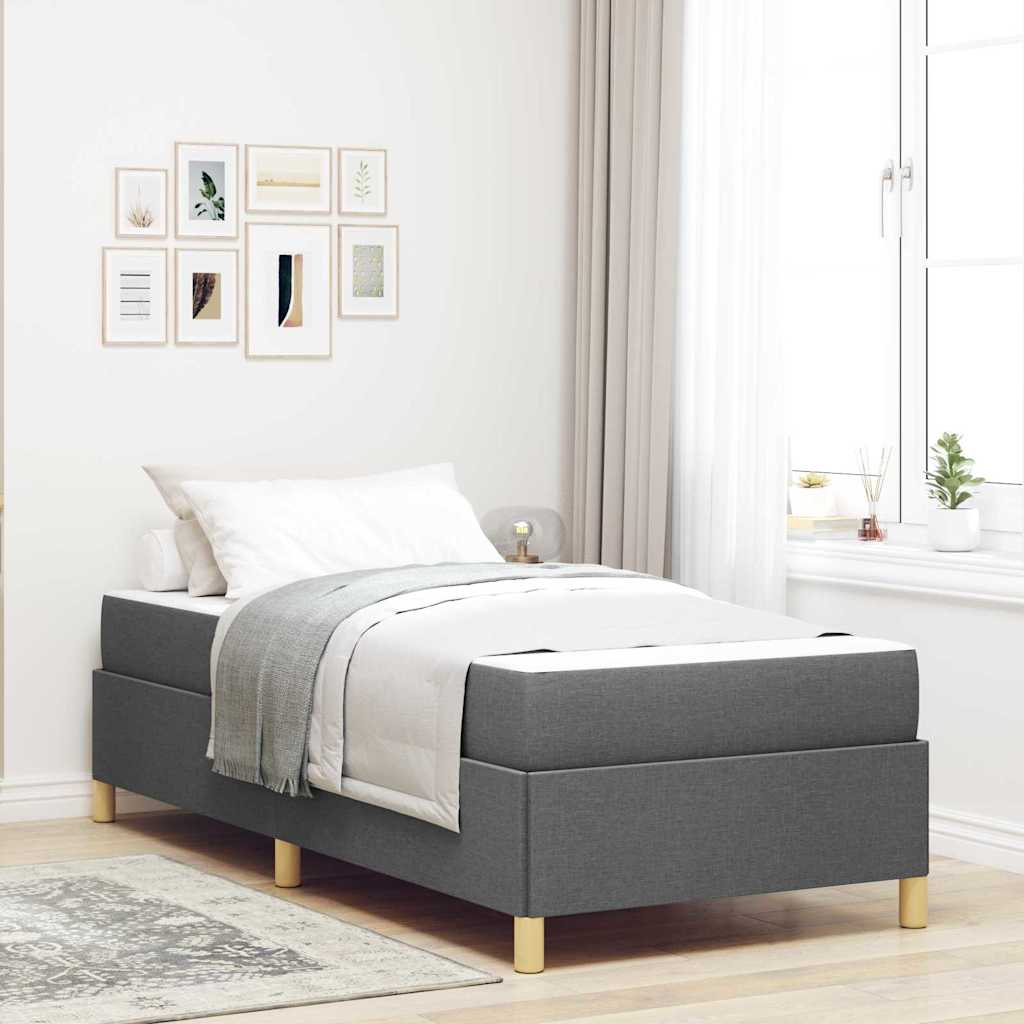 vidaXL Estructura de cama Gris oscuro 80 x 200 cm tela