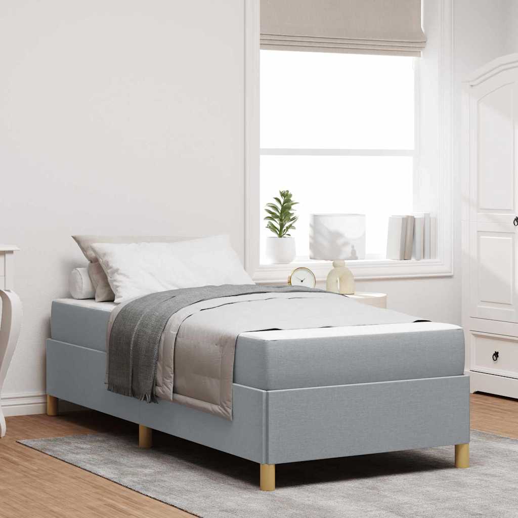 vidaXL Estructura de cama Gris Claro 90 x 190 cm tela