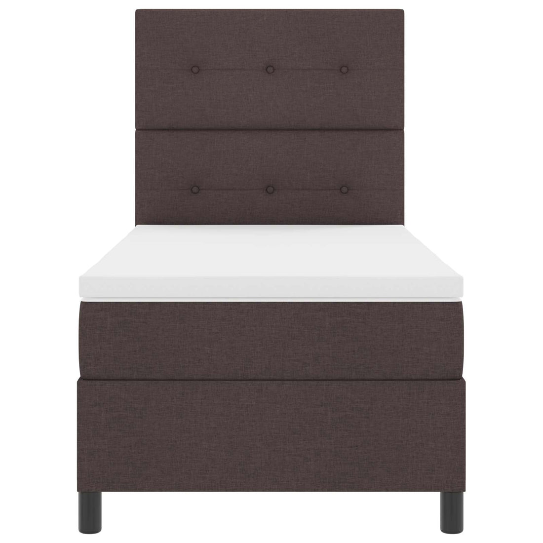 vidaXL Cama tipo Box Spring Marrón oscuro 80 x 200 cm tela