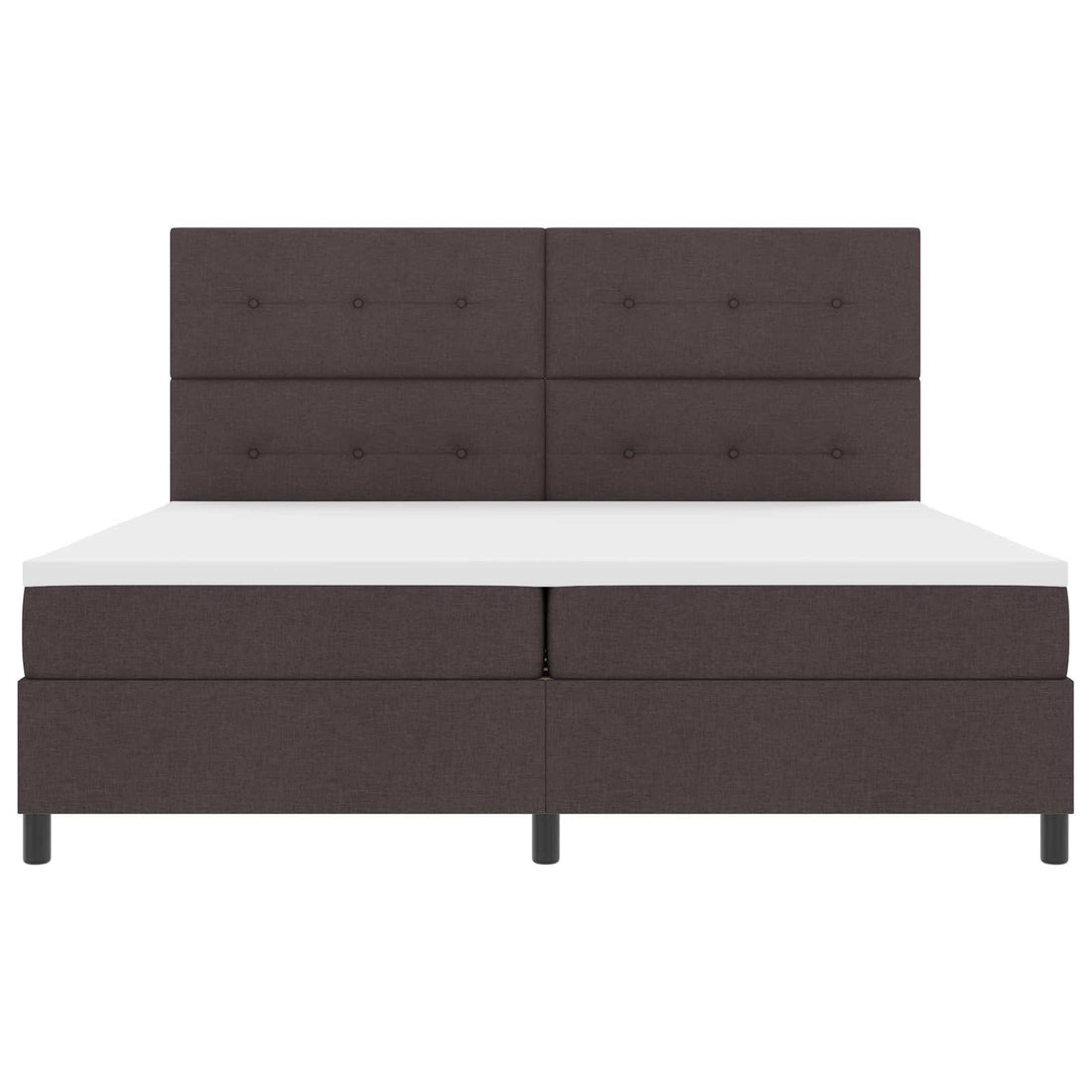 vidaXL Cama tipo Box Spring Marrón oscuro 200 x 200 cm tela