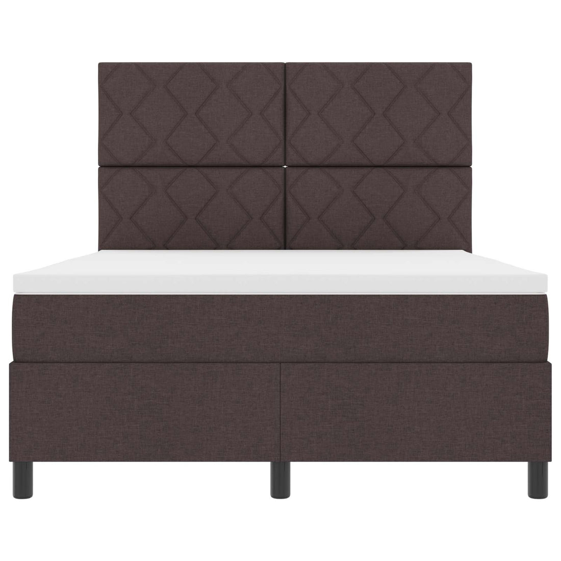vidaXL Cama tipo Box Spring Marrón oscuro 160 x 200 cm tela