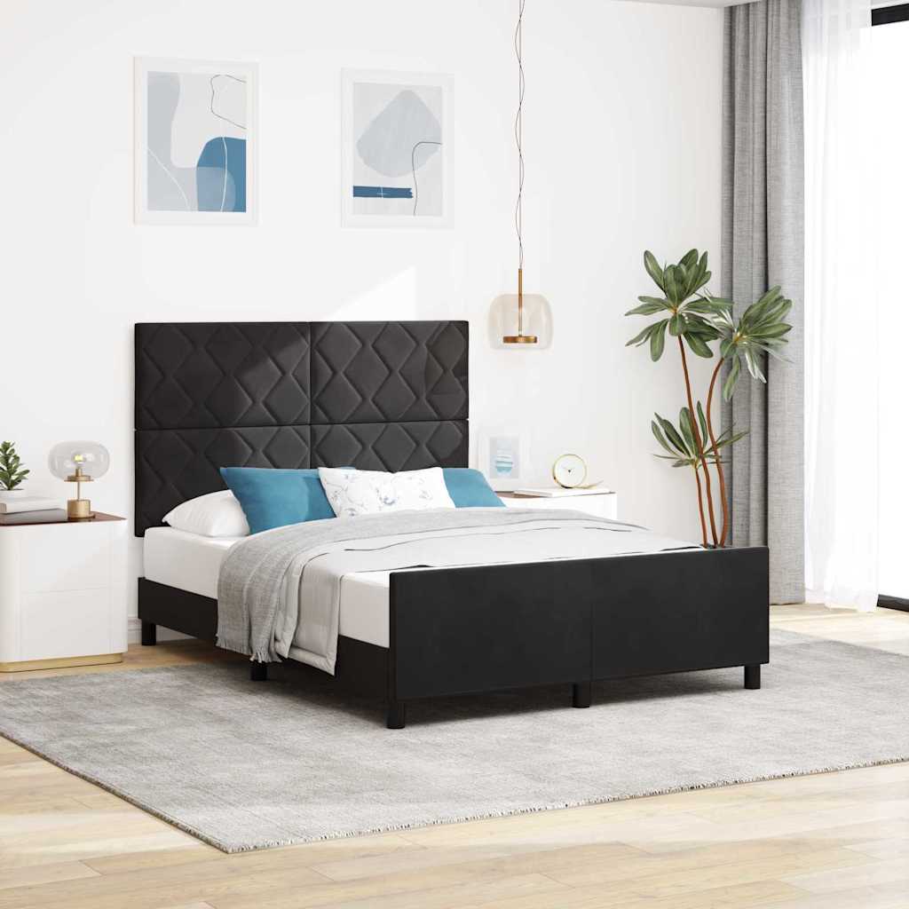 vidaXL Cama tipo Box Spring con cabecera Negro 140 x 200 cm Terciopelo