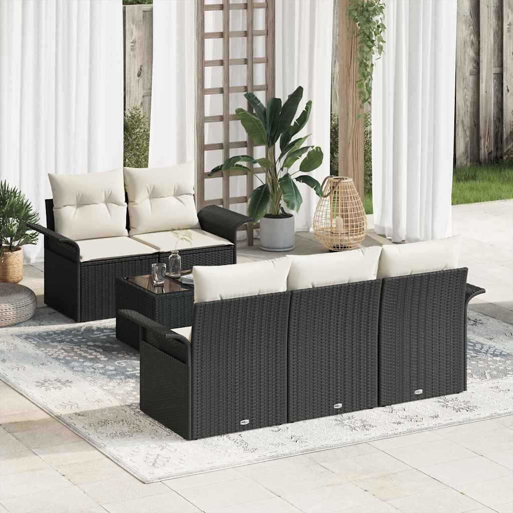 vidaXL Conjunto de sofá de jardín 6 uds. 5-Número de plazas