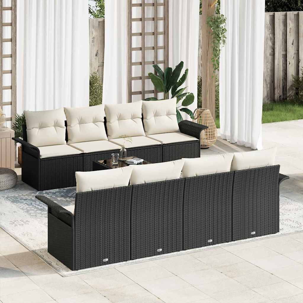 vidaXL Conjunto de sofá de jardín 9 uds. 8-Número de plazas