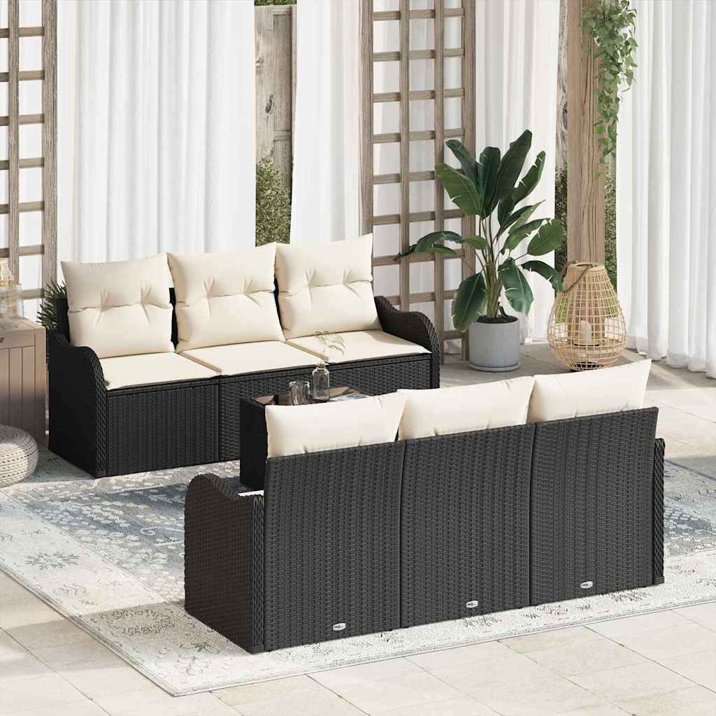 vidaXL Conjunto de sofá de jardín 7 uds. 6-Número de plazas