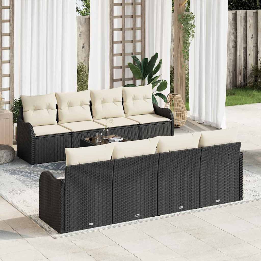 vidaXL Conjunto de sofá de jardín 9 uds. 8-Número de plazas