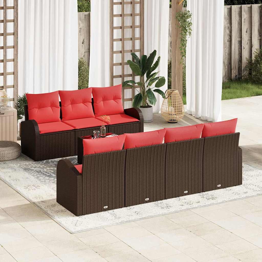 vidaXL Conjunto de sofá de jardín 8 uds. 7-Número de plazas