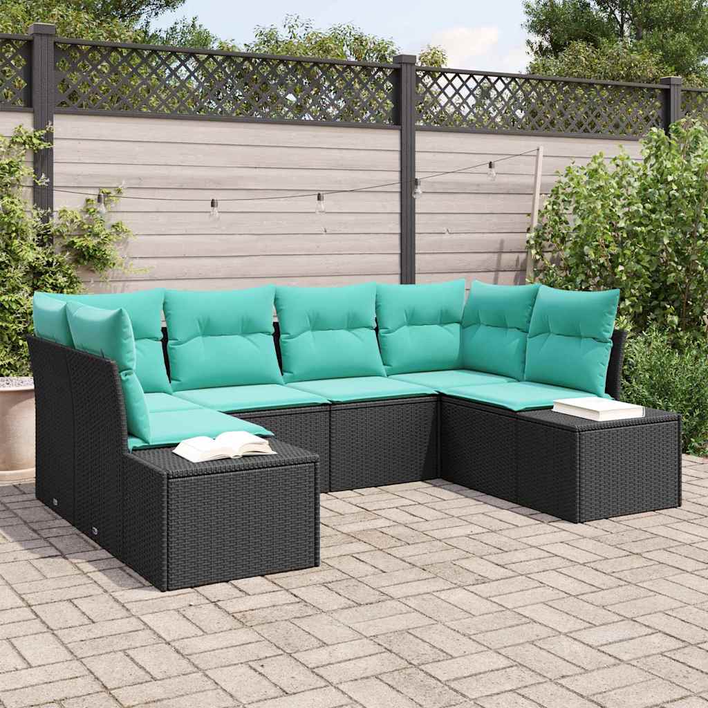 vidaXL Conjunto de sofás de jardín 6 uds. 6-Número de plazas
