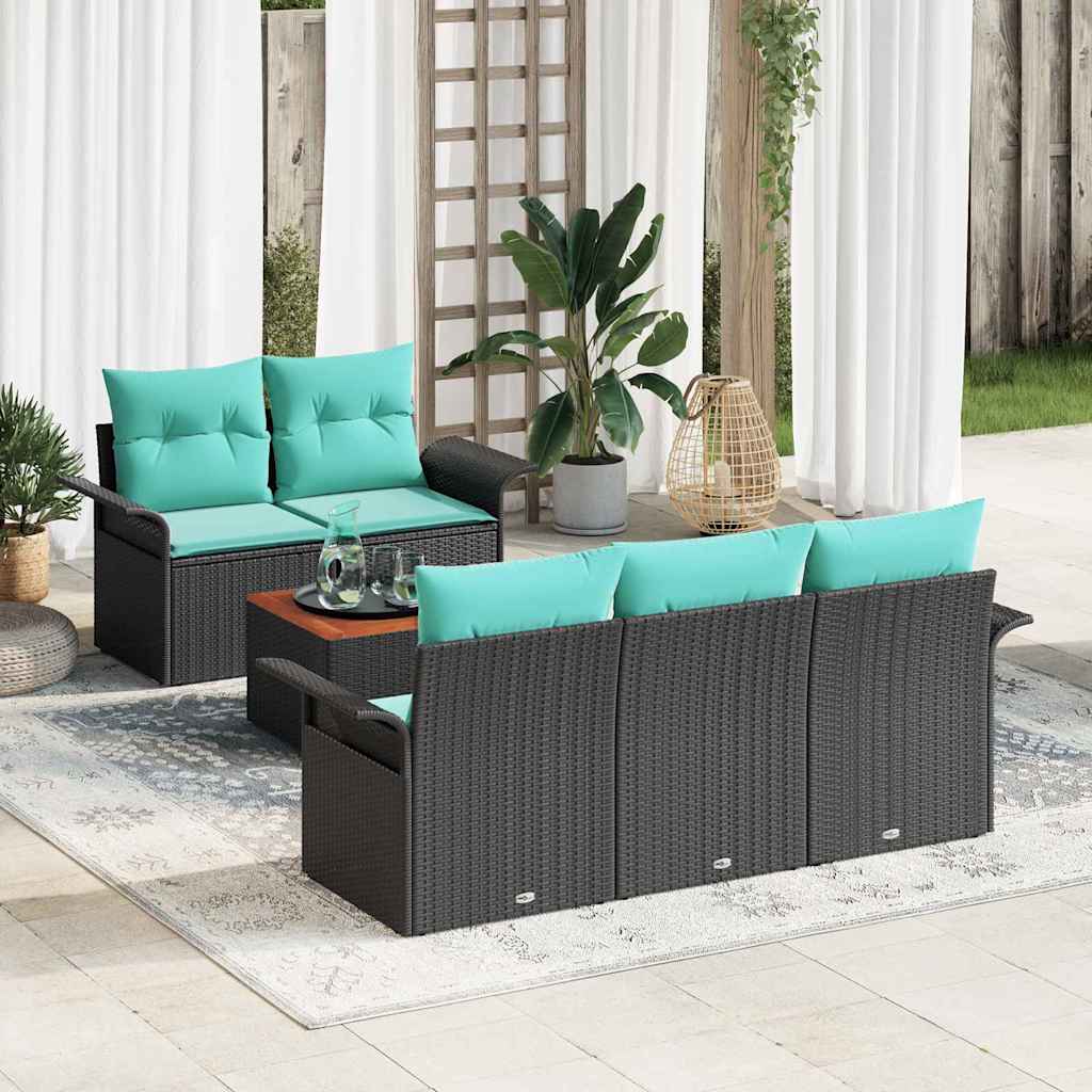 vidaXL Conjunto de sofás de jardín 6 uds. 5-Número de plazas