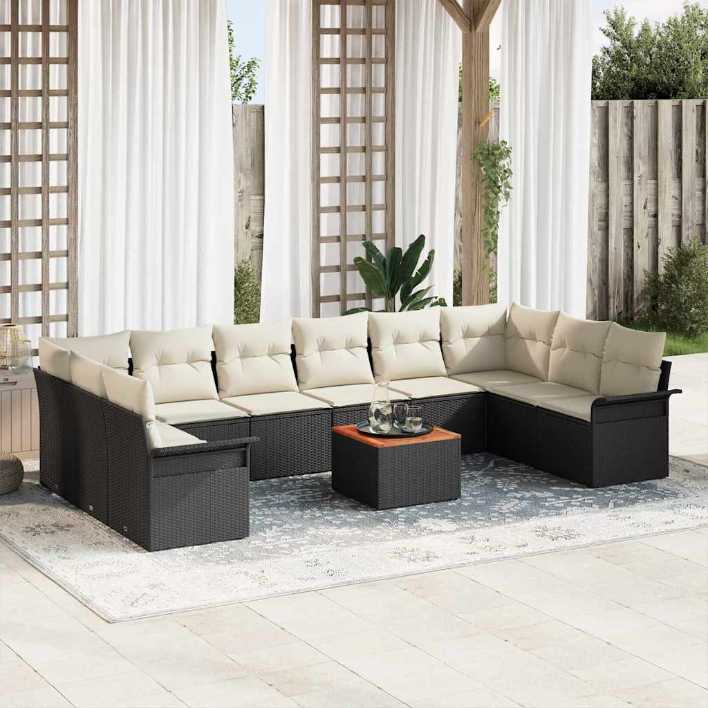 vidaXL Conjunto de sofás de jardín 11 uds. 10-Número de plazas