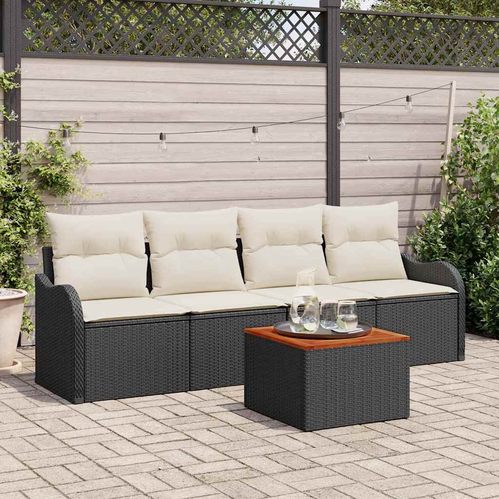 vidaXL Conjunto de sofás de jardín 5 uds. 4-Número de plazas