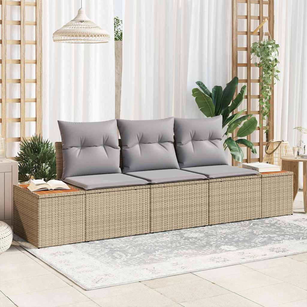vidaXL Conjunto de sofá de jardín 3 uds. 3-Número de plazas