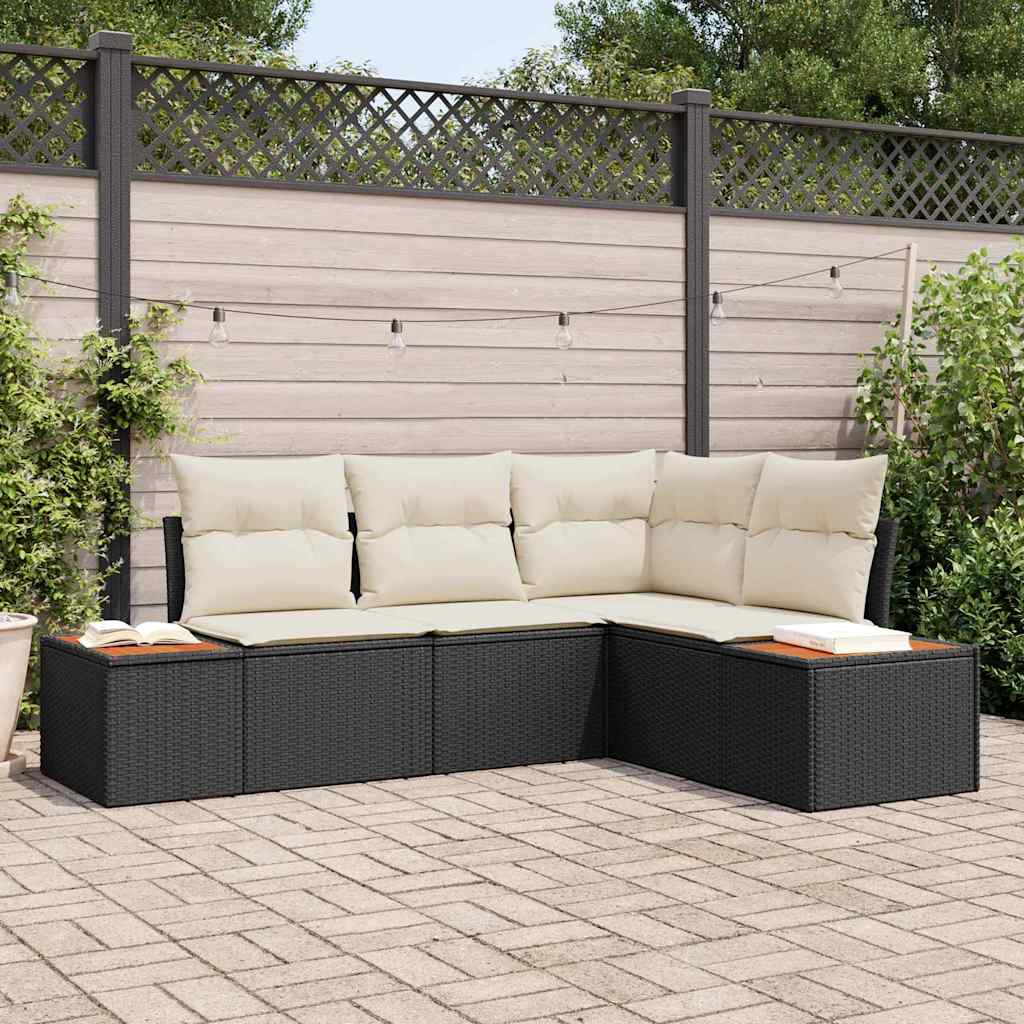vidaXL Conjunto de sofás de jardín 4 uds. 4-Número de plazas