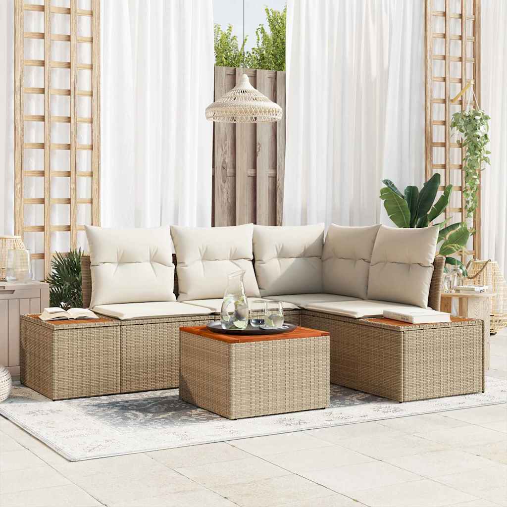 vidaXL Conjunto de sofás de jardín 4 uds. 4-Número de plazas