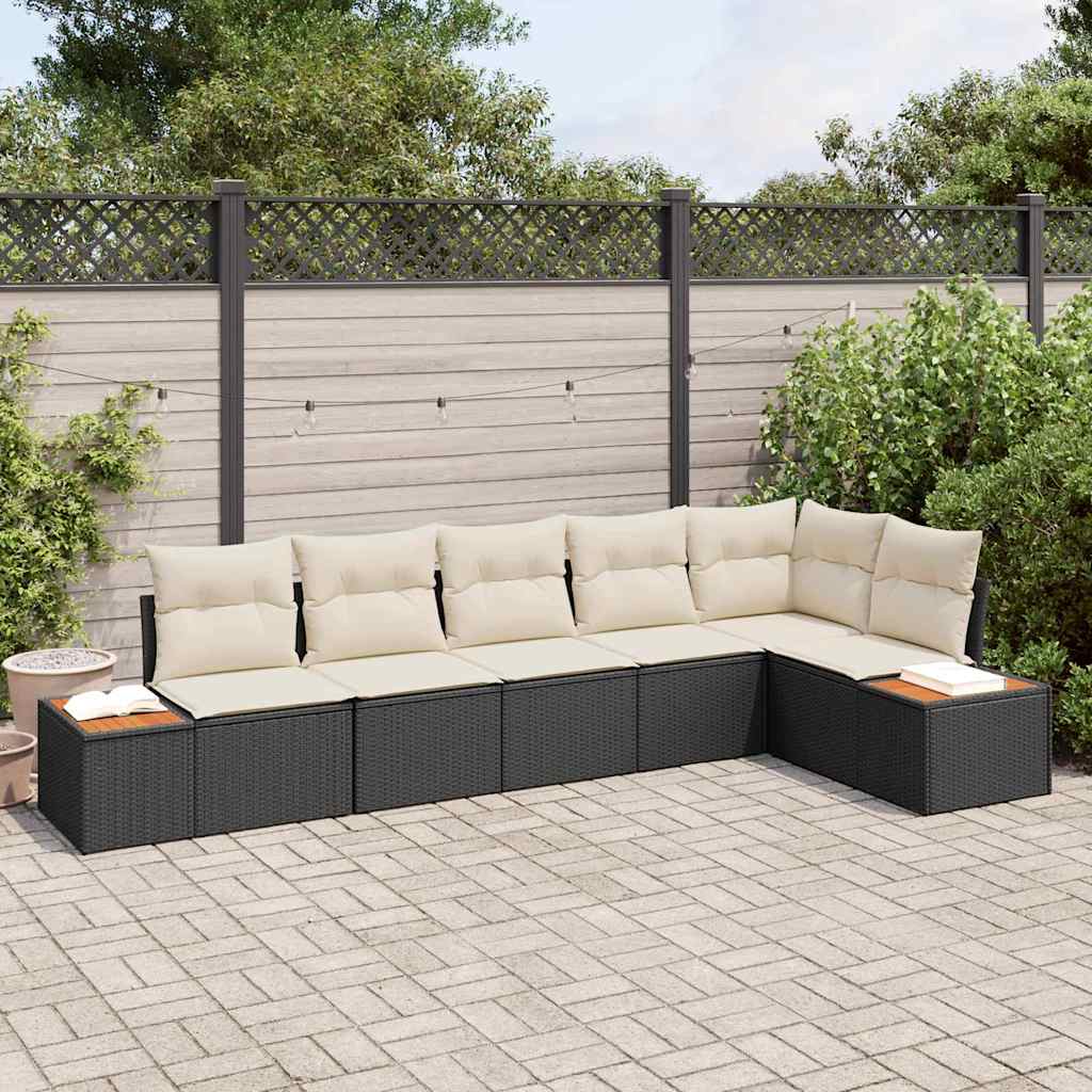 vidaXL Conjunto de sofás de jardín 6 uds. 6-Número de plazas