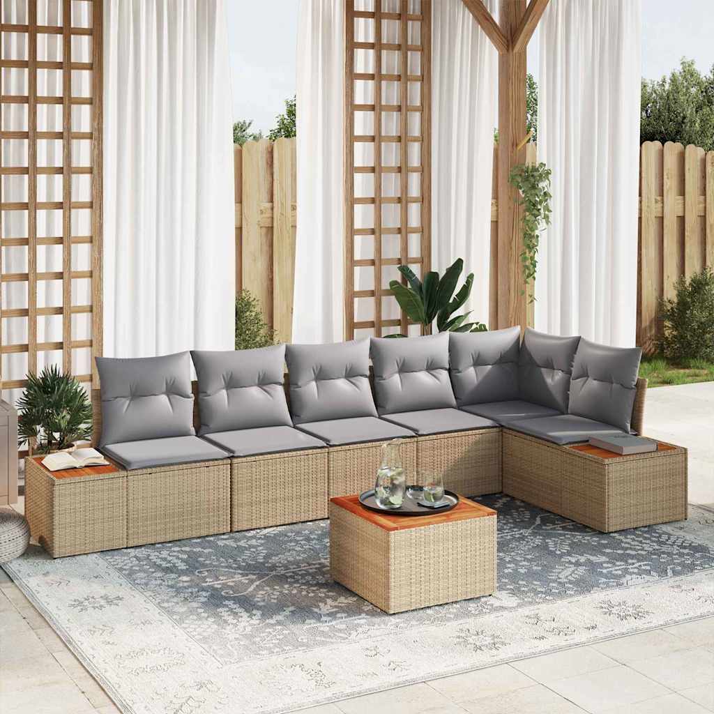vidaXL Conjunto de sofás de jardín 6 uds. 6-Número de plazas