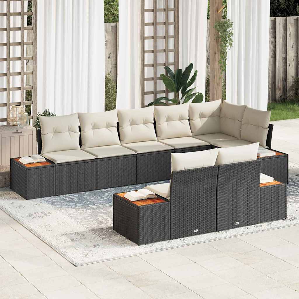 vidaXL Conjunto de sofás de jardín 8 uds. 8-Número de plazas